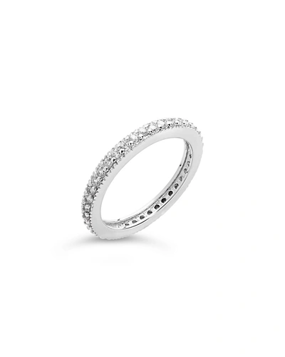 Sterling Forever Sterling Silver Thin Cz Band Ring