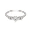 ADORNIA PEARL CRYSTAL MARQUIS RING SILVER
