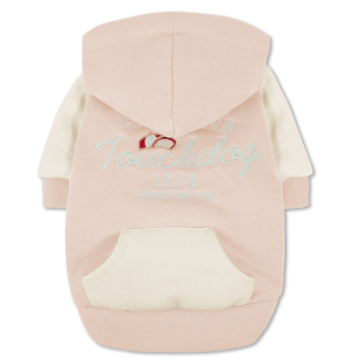 Touchdog 'heritage' Soft-cotton Fashion Dog Hoodie Sweater In Pink