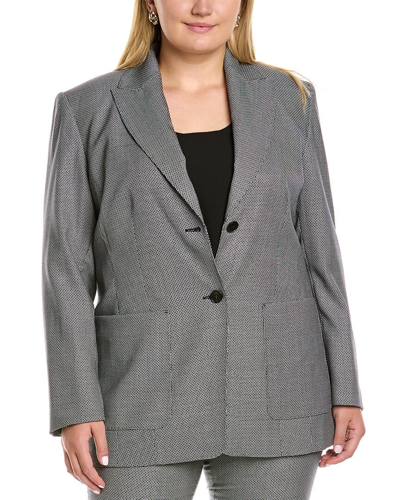 Marina Rinaldi Plus Size Canberra Birdseye Tailored Jacket In Gray