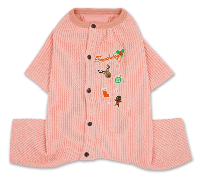 Touchdog 'ciesta-luxe' Full Body Thermal Dog Pajamas Jumpsuit In Pink