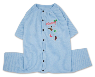 Touchdog 'ciesta-luxe' Full Body Thermal Dog Pajamas Jumpsuit In Blue
