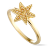 SWAROVSKI FIELD YELLOW GOLD-PLATED CRYSTAL STAR RING