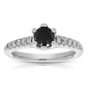 Vir Jewels 1.15 Cttw Black And White Diamond Engagement Ring 14k White Gold Bridal
