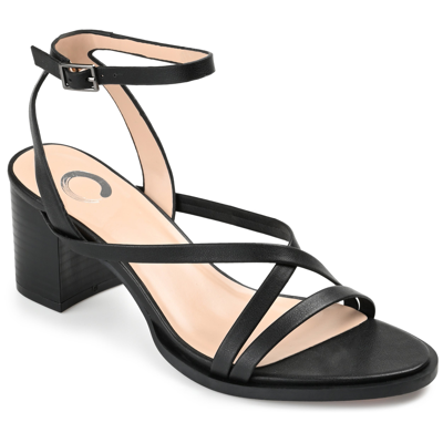 Journee Collection Women's Anikah Block Heel Strappy Sandals In Black