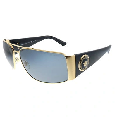 Versace Ve 2163 100281 Unisex Aviator Sunglasses In Gold