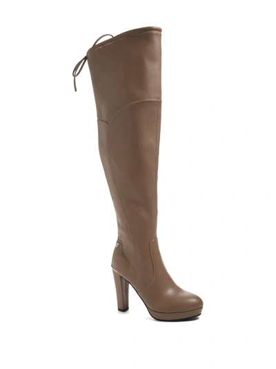 Guess Factory Ladawn Over-the-knee Boots In Beige