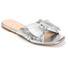 Journee Collection Cloudsteppers Womens Serlina Slide Sandals In Silver
