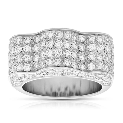 Vir Jewels 3 Cttw Si1-si2 18k White Gold Diamond Wedding Band Bridal Engagement Ring Round In Silver