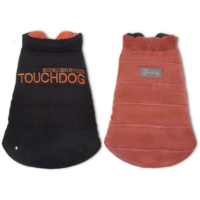 Touchdog Waggin Swag Ultra-plush Insulated And Reversible Dog Coat In Brown