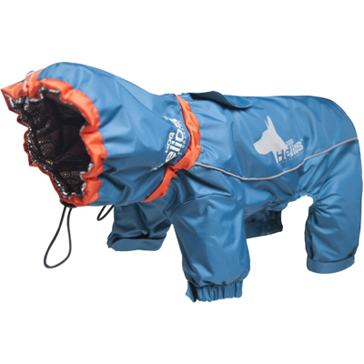 Dog Helios Weather-king Ultimate Windproof Full Body Winter Dog Jacket In Blue
