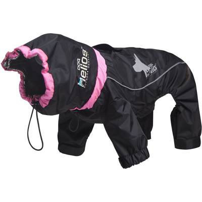 Dog Helios Weather-king Ultimate Windproof Full Body Winter Dog Jacket In Black