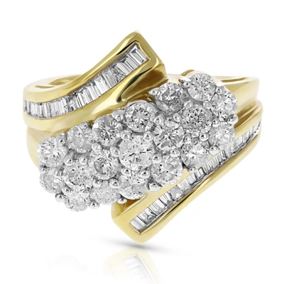 Vir Jewels 1.50 Cttw Diamond Cluster Composite Cocktail Ring 14k Yellow Gold