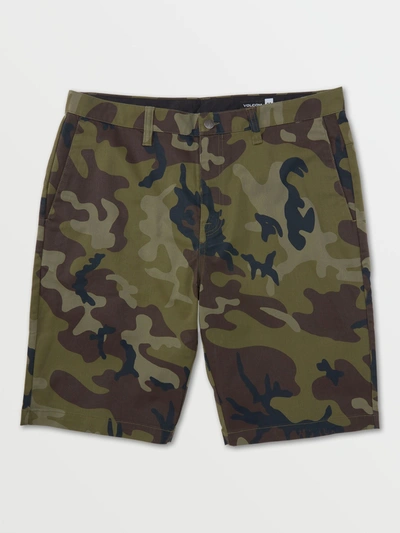 Volcom Vmonty Stretch Shorts - Green Combo