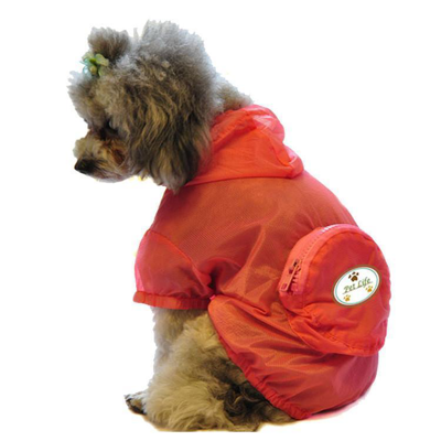Pet Life 'thunder Paw' Ultimate Waterproof Collapsible Multi-adjustable Travel Dog Raincoat In Orange