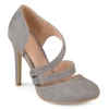 Journee Collection Women's Zeera Pump In Grey
