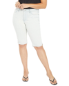 Nydj Plus Knee Capri Riveted Ss Slits Jean In Grey
