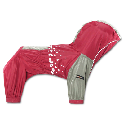 Dog Helios 'vortex' Full Bodied Waterproof Windbreaker Dog Jacket In Red