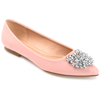Journee Collection Renzo Womens Pointed Ballet Flats In Pink
