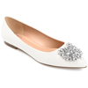 Journee Collection Women's Renzo Jeweled Flats In White