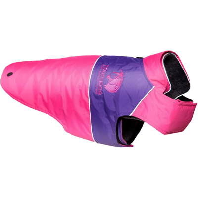 Touchdog Lightening-shield 2-in-1 Dual-removable-layered Waterproof Dog Jacket In Pink