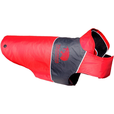 Touchdog Lightening-shield 2-in-1 Dual-removable-layered Waterproof Dog Jacket In Red