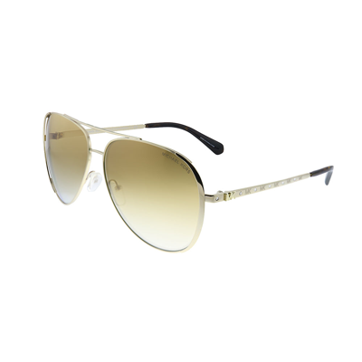 Michael Kors Chelsea Bright Mk 1101b 1014go Womens Aviator Sunglasses In Gold