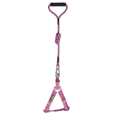 Dog Helios 'surfside' Adjustable Dog Harness And Leash In Pink