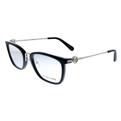 Michael Kors Captiva Mk 4054 3005 52mm Womens Rectangle Eyeglasses 52mm In Black