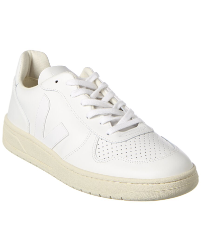 Veja V-10 Leather Sneaker In White