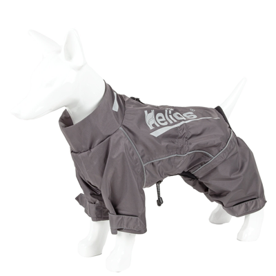 Dog Helios 'hurricanine' Waterproof And Reflective Full Body Dog Coat In Grey