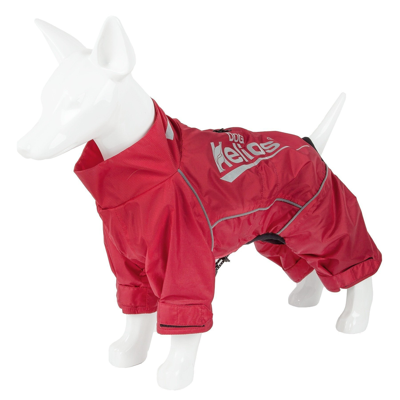 Dog Helios 'hurricanine' Waterproof And Reflective Full Body Dog Coat In Red