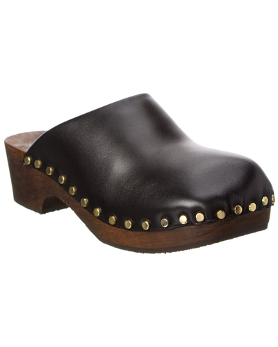 Khaite Lucca Leather Clog In Brown
