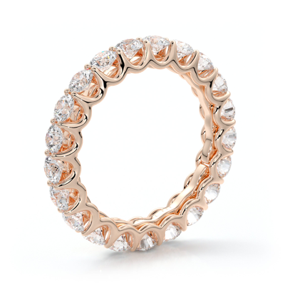 The Eternal Fit 14k Rose Gold 3.10 Ct. Tw. Eternity Ring In Beige