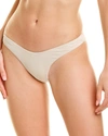 Pq Swim Ruched Solid Bikini Bottoms In Gold
