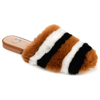 Journee Collection Journee Evelin Faux Fur Mule In Brown