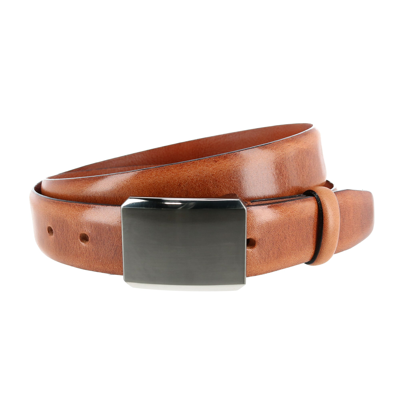 Trafalgar Lawrence 32mm Plaque Buckle Dress Belt In Tan