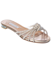 Aquazzura Celeste Knotted Swarovski Crystal Slide Sandals In Yellow