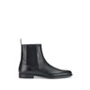 Hugo Boss Chelsea Boots In Polished Leather With Embossed Logo- Black Men's Boots Size 8.5 In Black