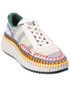 Chloé Nama Stitch Walking Sneakers In Multi