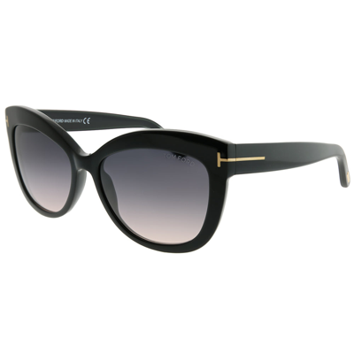 Tom Ford Alistair Tf 524 01b Unisex Cat-eye Sunglasses In Black