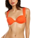 Weworewhat Claudia Bikini Top In Orange