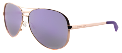 Michael Kors Chelsea Mk 5004 10034v Unisex Aviator Sunglasses In Purple