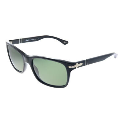 Persol Po 3048s 95/31 55mm Unisex Rectangle Sunglasses In Black