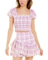 Avantlook Ruched Top In Pink