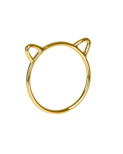 Sterling Forever Kitty Ear Ring In White