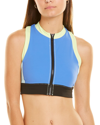 SOLID & STRIPED SPORT TREK HIGH NECK BRA