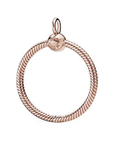 Pandora Moments 14k Rose Gold Plated Medium O Pendant In Nocolor