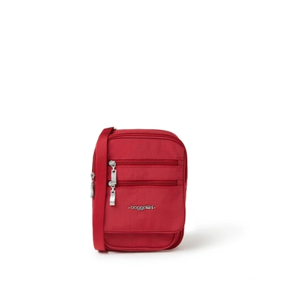 Baggallini Rfid Journey Crossbody In Red