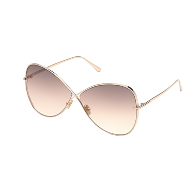 Tom Ford Nickie Tf 842 28f Womens Butterfly Sunglasses In Gold